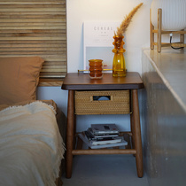 。凡屋家具 巧克力边柜 边几角几沙发床头柜实木日式客厅小茶几桌