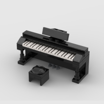 兼容乐高小颗粒积木 钢琴模型积木拼装玩具 桌面摆件 孩子礼物