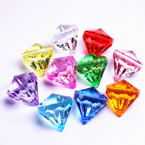 亚克力透明宝石塑料水晶钻石串珠男女小孩子电玩奖励礼物吊坠饰品