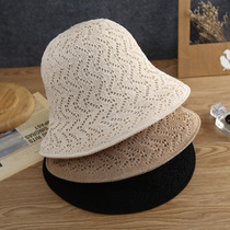 渔夫帽女夏季薄款遮脸镂空透气凉帽沙滩太阳遮阳防晒帽水桶盆帽子