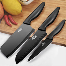 不锈钢菜刀小菜刀厨师刀水果刀三件套装家用厨房切肉片锋利
