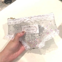 日系定制个性小性感的化妆包透明少女小内裤珍珠防水收纳包零钱包