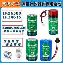 流量计量表ER26500 34615锂电池智能水表压力表物联网瀚兴日月可订做 C型2号 D型1号3.6V 7.2V电池组