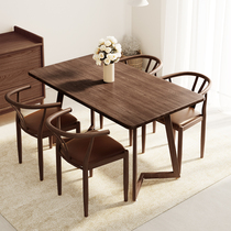 餐桌家用小户型长方形实木饭桌出租房桌椅组合餐饮商用快餐店桌子