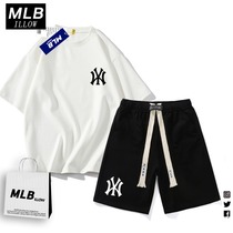 MLB llow官方运动套装男女夏季新款宽松INS潮牌帅气上衣搭配一套