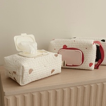 韩国ins车载纸巾盒挂式卡通汽车椅背纸巾挂袋婴儿车湿纸巾收纳袋