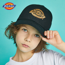 Dickies童装新款绣花LOGO弯檐牛仔鸭舌帽运动儿童棒球帽遮阳帽