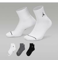 耐克JORDAN男女袜2023冬季新款三双装中筒耐磨休闲袜子DX9655-911