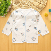 新生婴儿夏季衣服男女宝宝纯棉薄款开衫单件长袖上衣0-3-6-12个月