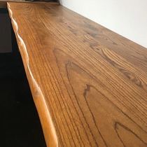 老榆木板整板吧台厚实木餐桌面台面大板松木飘窗板办公桌原木定制