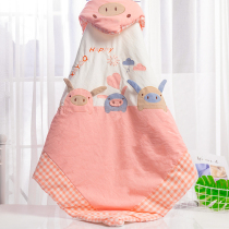 抱被婴儿纯棉春秋宝宝小被子冬天新生儿包被加厚外出抱毯猪宝宝