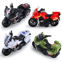 惯性耐摔儿童男女孩玩具车警察车消防特警可开门摩托车汽车模型