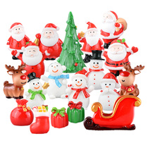 圣诞节树脂蛋糕装饰摆件卡通可爱圣诞树圣诞老人铃铛袜子礼物麋鹿