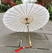 【纯色】古风油纸伞女防雨防晒舞蹈走秀实用传统纯手工道具长柄伞