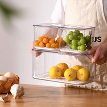 妮妮优选厨房冰箱保鲜盒透明水果蔬菜收纳盒可叠加食品储物盒果蔬