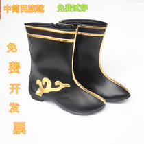 蒙族靴子女蒙古传统舞蹈鞋藏靴男少数民族马靴新疆维族藏族舞靴