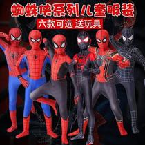蜘蛛侠衣服连体紧身衣纳米战衣儿童套装表演服动漫男孩玩具cos服