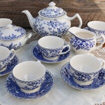 外贸出口原单<em>英国茶具</em>咖啡杯碟茶壶糖罐奶缸茶杯甜品碟下午茶套装