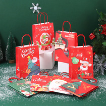 包邮圣诞礼品袋手提纸袋圣诞主题系列图案糖果零食包装袋小礼物袋