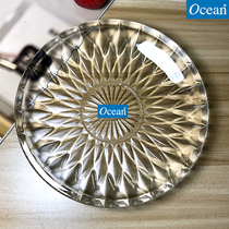Ocean/鸥欣泰国进口钻石纹玻璃水果盘小吃碟托盘家用欧式简约果盘