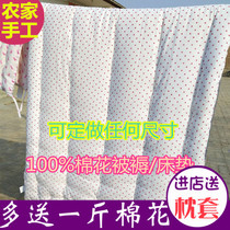 新棉花1.4*0.6米床垫子 春秋儿童夏薄床褥子 宝宝冬厚垫被 幼儿园