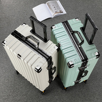 学生耐用行李箱拉杆箱女士2024新款男密码箱铝框款高级感高颜值pc