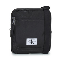 Calvin Klein/凯文克莱男包商务休闲单肩斜挎包黑色竖款小挎包
