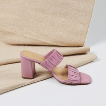 Fericelli女士粉色高跟凉鞋后空拖鞋夏季24年新款意大利品牌