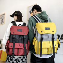 日系潮书包女初中生韩版高中大学生工装超大容量男双肩包旅行背包