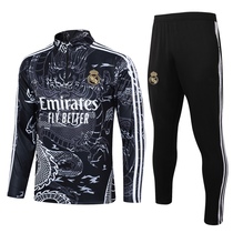 皇马球衣长袖皇家马德里足球训练服套装B758# football jersey