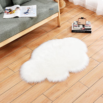 白色长毛房间装饰地毯床边毯可爱云朵少女卧室客厅轻奢可机洗加厚