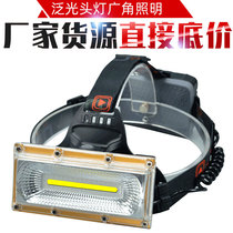 W608强光头灯 泛光头灯COB LED USB充电近光灯红蓝闪光灯