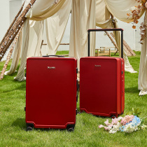 布兰兔红色行李箱拉杆箱结婚陪嫁箱新款宽拉杆旅行箱20寸登机嫁妆