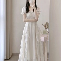 法式白色感仙女连衣裙女夏季2024新款超仙公主裙温柔风长裙子女装