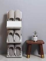日式简约经济型塑料鞋架创意家用省空间多层可叠加竖立式简易鞋架