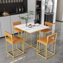 北欧现代大理石岩板餐桌椅组合轻奢风简约长方形家用大小户型套装