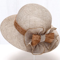 夏季中老年帽子女妈妈遮阳帽防晒帽夏天太阳帽大檐沙滩帽老人凉帽
