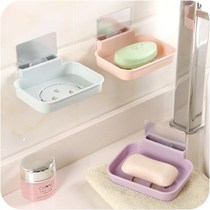 吸盘肥皂架子香皂盒挂墙上的在置物粘贴吸壁式卫生间沥水挂架创意