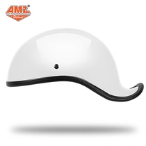 AMZ日式巡航网红头盔玻璃钢机车瓢盔复古贝壳翘尾四季1/2半盔