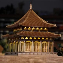 故宫太和殿木质榫卯积木中和殿中国古建筑斗拱结构玩具拼装模型