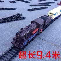 超大号轨道车组装电动火车模型蒸汽头轨道<em>火车玩具电动</em>轨道玩具车