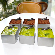 新品慕斯盒子马口铁豆乳蛋糕小西点罐子甜品铁盒子提拉米苏包装盒
