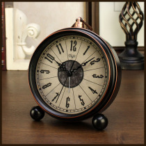 座钟复古美式客厅桌面时钟台式家用钟表摆件艺术摆钟卧室床头闹钟