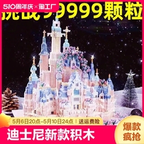 2024新款中国积木迪士尼公主城堡女孩系列巨大型别墅建筑拼装玩具