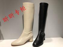 tigrisso蹀愫女鞋2023年冬季时尚高筒骑士靴粗跟长靴子TA43704-12