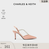 CHARLES＆KEITH女鞋CK1-60280280-B通勤半宝石链条高跟婚鞋单鞋女