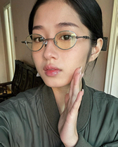 404的店韩版小框椭圆金属眼镜配度数高度近视素颜斯文平光镜架女