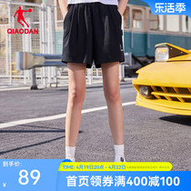 中国乔丹运动短裤女2024夏季新款宽松透气女士裤子针织松紧休闲