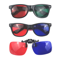 儿童弱视训练红蓝眼镜3D眼镜斜视立体视功能夹片红绿眼镜框架镜