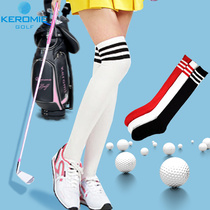 韩国golf高筒袜长筒袜子女运动过膝袜高尔夫长袜显瘦春夏纯棉袜子